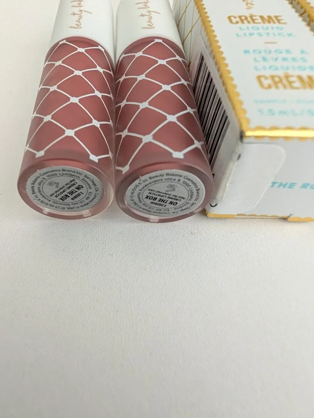 Beauty Bakerie Creme Liquid Lipstick On the Rox Travel Size .05oz/1.5ml Lot of 2